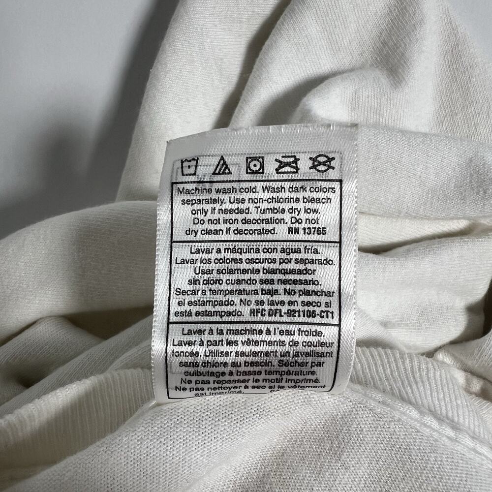 Fruit of the Loom Heavy Cotton Men’s XL White LS Crew Neck Surf Tee - Picture 7 of 8